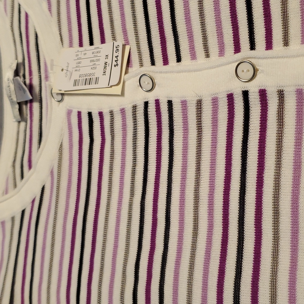 NEW CJ Banks lightweight 3/4 sleeved sweater size 3X - Picture 2 of 8